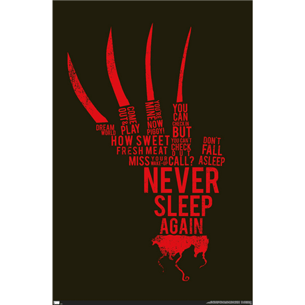 22.375 x 34 Trends International A Nightmare on Elm Street-Sleep Wall Poster Black Framed Version 